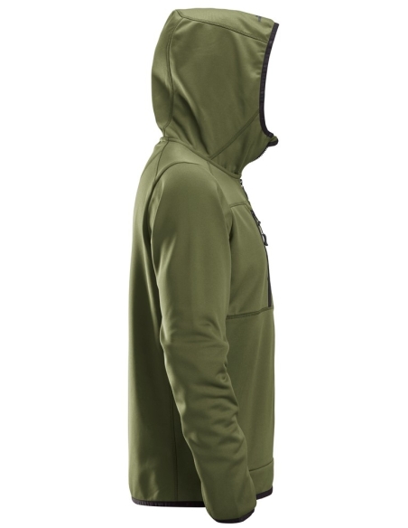 8058 - ALLROUNDWORK, SWEAT-SHIRT À CAPUCHE EN POLAIRE AVEC FERMETURE À GLISSIÈRE PLEINE LONGUEUR SNICKERS WORKWEAR