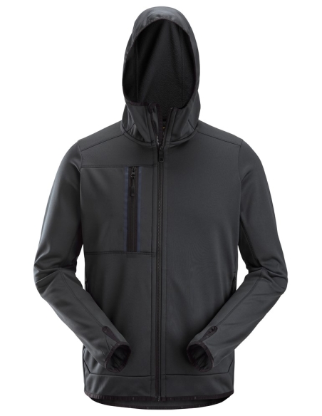 8058 - ALLROUNDWORK, SWEAT-SHIRT À CAPUCHE EN POLAIRE AVEC FERMETURE À GLISSIÈRE PLEINE LONGUEUR SNICKERS WORKWEAR