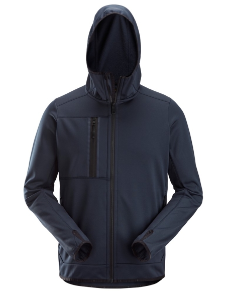 8058 - ALLROUNDWORK, SWEAT-SHIRT À CAPUCHE EN POLAIRE AVEC FERMETURE À GLISSIÈRE PLEINE LONGUEUR SNICKERS WORKWEAR