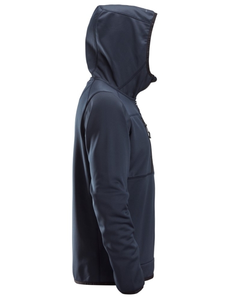8058 - ALLROUNDWORK, SWEAT-SHIRT À CAPUCHE EN POLAIRE AVEC FERMETURE À GLISSIÈRE PLEINE LONGUEUR SNICKERS WORKWEAR