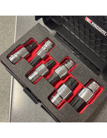 JEU DE 6 DOUILLES À EMBOUT DE 10 À 19 MM OGV GRIP HEXAGONAL MÉTRIQUE DE 1/2" - FACOM