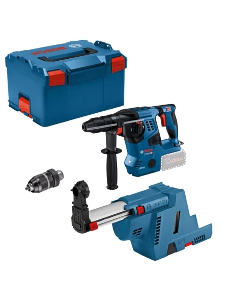 PERFORATEUR SANS FIL SDS PLUS GBH 18V-28 CF + DISPOSITIF D'ASPIRATION INTÉGRÉ GDE 18V-16 - BOSCH