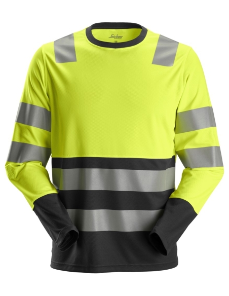 2433 - ALLROUNDWORK, T-SHIRT À MA NCHES LONGUES, HAUTE VISIBILITÉ, CLASSE 2 SNICKERS WORKWEAR
