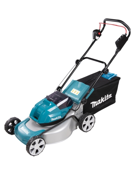 SET TONDEUSE LXT DLM463PT2 + DÉBROUISSAILLEUSE DUR181 Z + 2X ACCUS 18V 5A/H + CHARGEUR RAPIDE DOUBLE - MAKITA