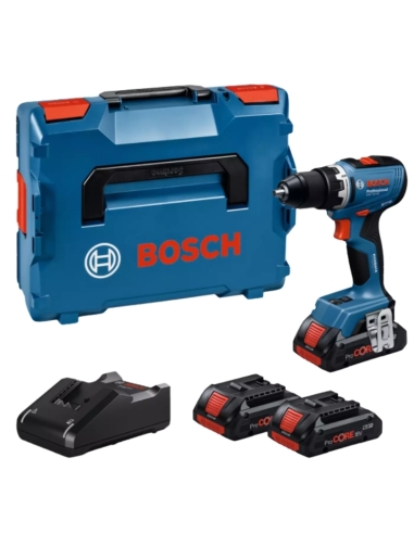 PERCEUSE GSR 18V-65 + 3X ACCUS 4.0 AH PROCORE + CHARGEUR + L-BOXX - BOSCH