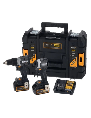 VISSEUSE À CHOC + VISSEUSE À CHOC COMPACT + 2 BATTERIES 4.0 AH + 1 CHARGEUR 4A ÉDITION SPÉCIALE MCLAREN - DEWALT