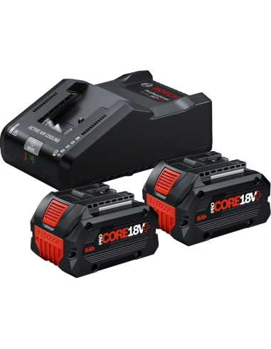 SET DE 2 BATTERIES PROCORE 18V+ 8.0 AH + GAL 18V-160 - BOSCH