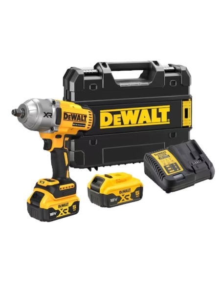 BOULONNEUSE 1/2" XR 18V 5 AH LI-ION BRUSHLESS 1396 NM + 2 BATTERIES + 1 CHARGEUR - DEWALT
