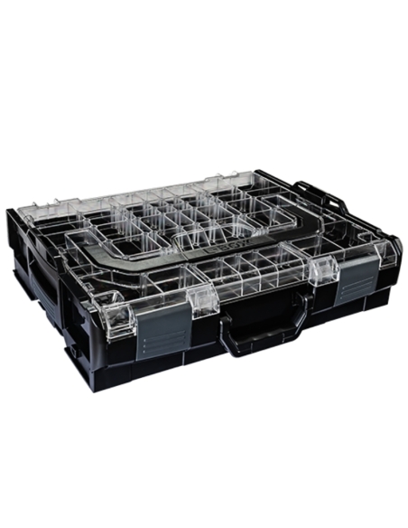 BOX DE RANGEMENT 102 TRANSPARENT ET NOIR- L-BOXX