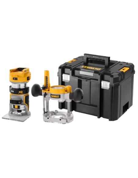 SET 1X RABOT DCP580NT-XJ + 1X AFFLEUREUSE DCW604NT-XJ + 1X VISSEUSE AVEC 2 ACCUS + 1X CHARGEUR - DEWALT