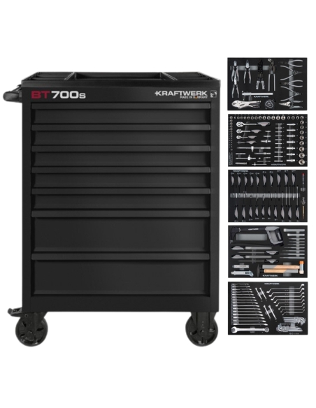 SERVANTE D'ATELIER NOIRE BASIC LINE BT700S + 1 BOL + 1 BALADEUSE LED OFFERTS - KRAFTWERK