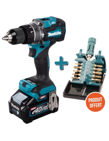 PERCEUSE FRAPPEUSE XGT HP001GM201 + 11 EMBOUTS DE VISSAGE IMPACT GOLD OFFERTS - MAKITA