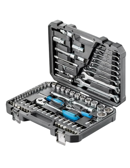 JEU DE CLÉS À DOUILLES 1/4" + 1/2" 82 PIÈCES - ASPHALT
