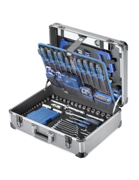 COFFRET D'OUTILS EN ALU 1/4" + 1/2" 244 PIÈCES - ASPHALT