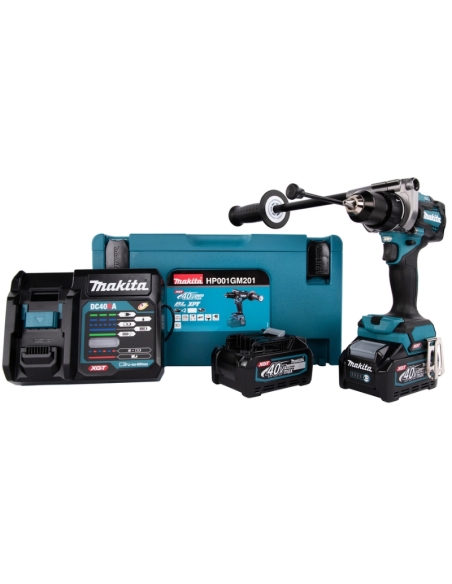 PERCEUSE FRAPPEUSE XGT HP001GM201 + 2 ACCUS 4.0 AH + 1 CHARGEUR RAPIDE - MAKITA