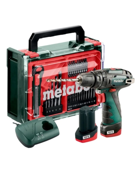 SET PERCEUSE À PERCUSSION SANS FIL 12V + 78 ACCESSOIRES - METABO