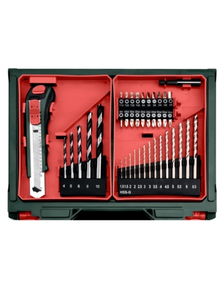 SET PERCEUSE À PERCUSSION SANS FIL 12V + 78 ACCESSOIRES - METABO