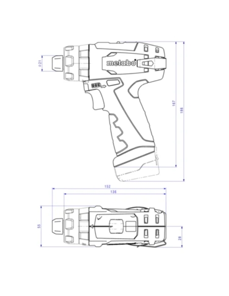 SET PERCEUSE À PERCUSSION SANS FIL 12V + 78 ACCESSOIRES - METABO