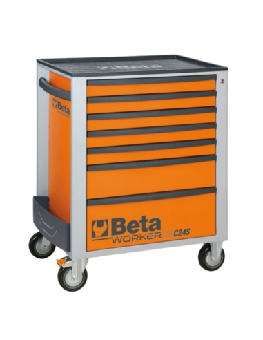 SERVANTE MOBILE D’ATELIER ORANGE À 7...