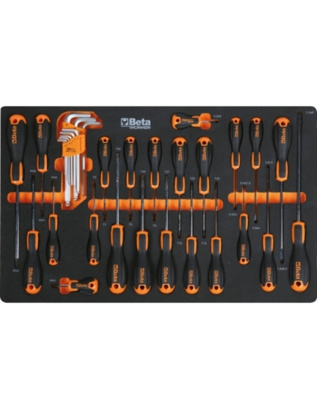 SERVANTE MOBILE D’ATELIER ORANGE À 7 TIROIRS, AVEC COMPOSITION DE 240 OUTILS - BETA