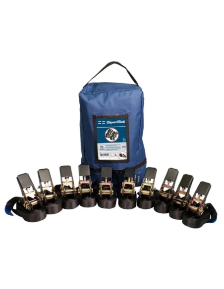 SET DE SANGLES DE CERCLAGE BLACKLINE EN SACHET BLEU - SPANSET