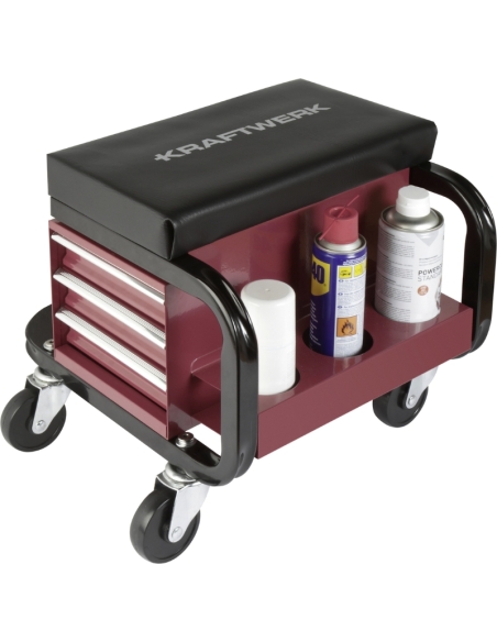 SIÈGE ATELIER MOBILE 3 TIROIRS ET SUPPORT AÉROSOLS - KRAFTWERK