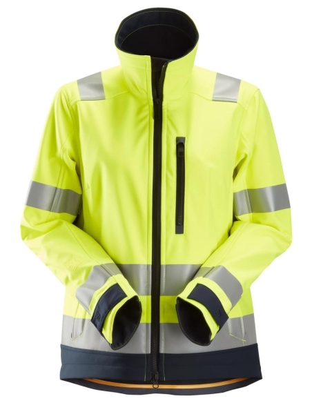 1237 - ALLROUNDWORK, VESTE SOFTSHELL POUR FEMME, HAUTE VISIBILITÉ, CLASSE 2/3 SNICKERS WORKWEAR