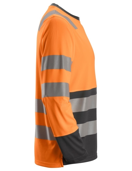 2433 - ALLROUNDWORK, T-SHIRT À MA NCHES LONGUES, HAUTE VISIBILITÉ, CLASSE 2 SNICKERS WORKWEAR