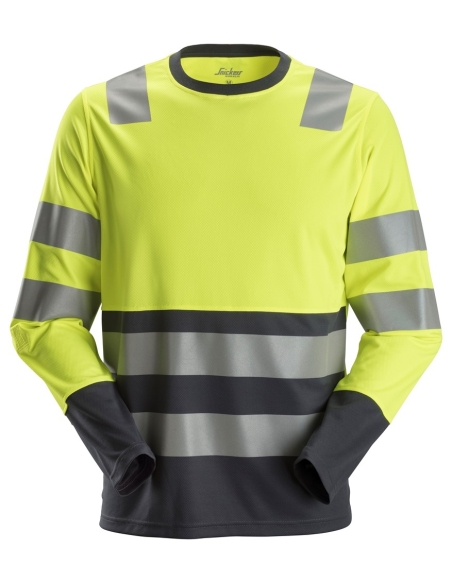 2433 - ALLROUNDWORK, T-SHIRT À MA NCHES LONGUES, HAUTE VISIBILITÉ, CLASSE 2 SNICKERS WORKWEAR