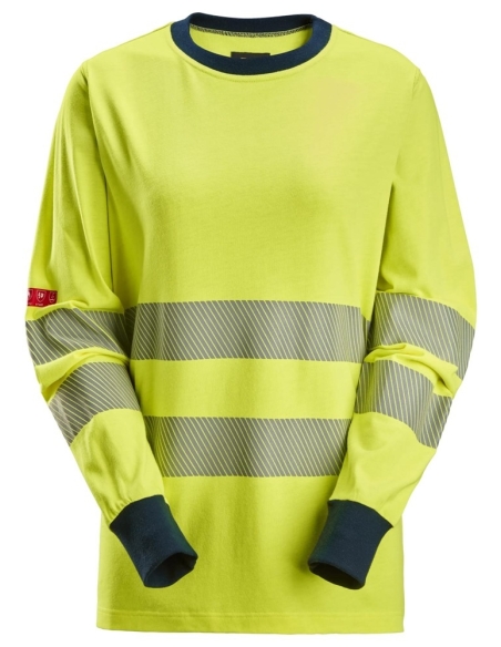 2476 - PROTECWORK- MULTINORMES, T-SHIRT À MANCHES LONGUES POUR FEMME, HAUTE-VISIBILITÉ, CLASSE 3/2 SNICKERS WORKWEAR