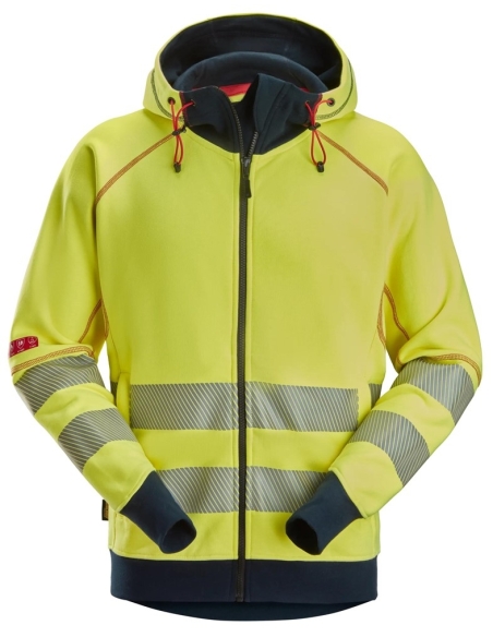 2866 - PROTECWORK, SWEAT-SHIRT À CAPUCHE À FERMETURE À GLISSIÈRE PLEINE LONGUEUR, CLASSE 3/2 SNICKERS WORKWEAR