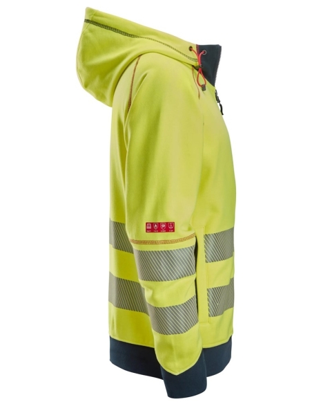 2866 - PROTECWORK, SWEAT-SHIRT À CAPUCHE À FERMETURE À GLISSIÈRE PLEINE LONGUEUR, CLASSE 3/2 SNICKERS WORKWEAR