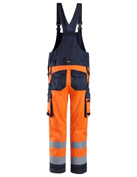 6064 - PROTECWORK, SALOPETTE À BRETELLES, HAUTE VISIBILITÉ ORANGE, CLASSE 2 SNICKERS WORKWEAR