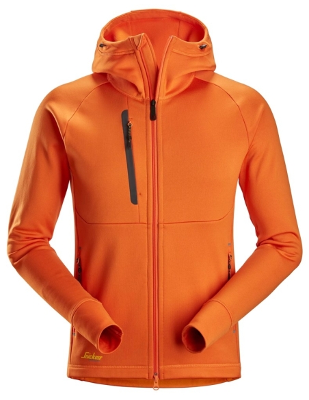 8026 - FLEXIWORK, SWEAT-SHIRT À CAPUCHE POLARTEC® POWER STRETCH® ENTIÈREMENT ZIPPÉ SNICKERS WORKWEAR