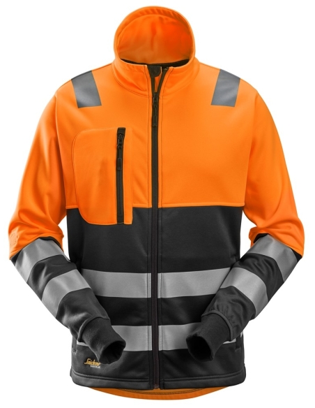 8035 - ALLROUNDWORK, VESTE AVEC FERMETURE À GLISSIÈRE PLEINE LONGUEUR, HAUTE VISIBILITÉ, CLASSE 2 SNICKERS WORKWEAR