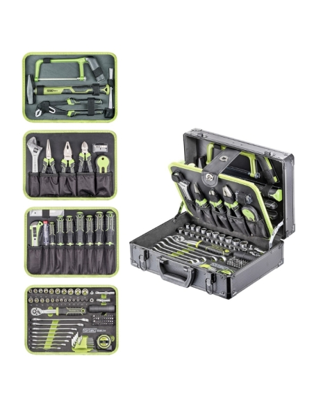 COFFRE À OUTILS EN ALU ECOLINE 127 PIÈCES FT30053 - FORTEC