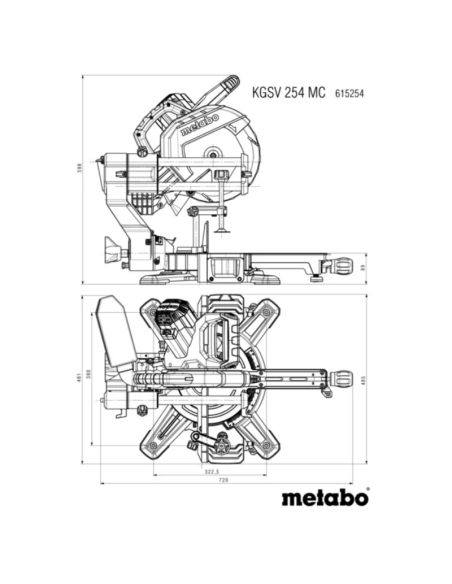 SCIE À ONGLETS KGSV 254 MC 615254000 - METABO