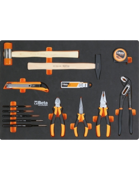 SERVANTE MOBILE D'ATELIER 6 TIROIRS + 196 OUTILS BW C04BOX-A VU - BETA