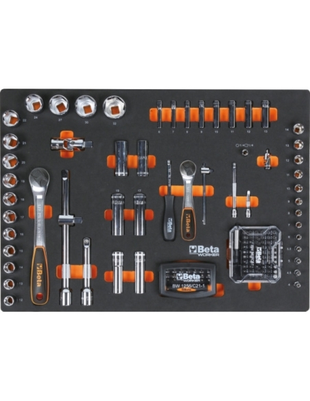 SERVANTE MOBILE D'ATELIER 6 TIROIRS + 196 OUTILS BW C04BOX-A VU - BETA