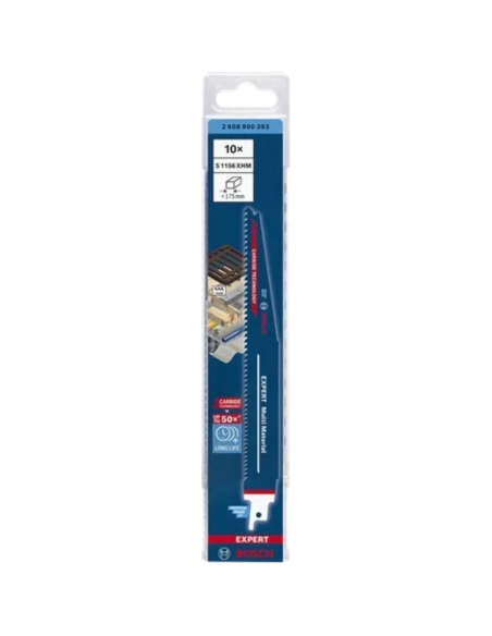 10X LAMES DE SCIE SABRE EXPERT MULTI MATERIAL S 1156 XHM - BOSCH