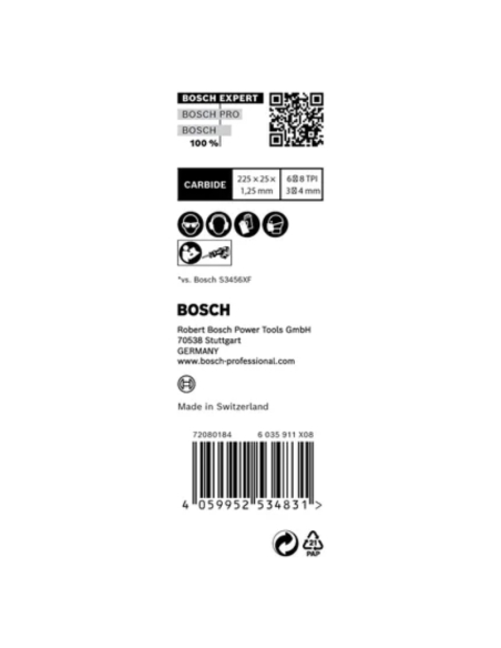 10X LAMES DE SCIE SABRE EXPERT MULTI MATERIAL S 1156 XHM - BOSCH