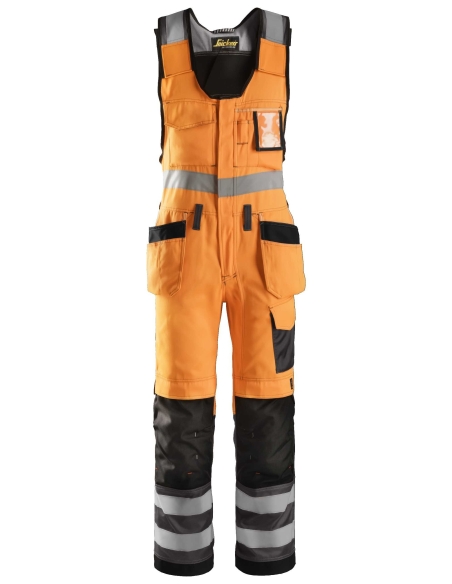 0213 - SALOPETTE HAUTE VISIBILITÉ AVEC POCHES HOLSTER, CLASSE 2 SNICKERS WORKWEAR