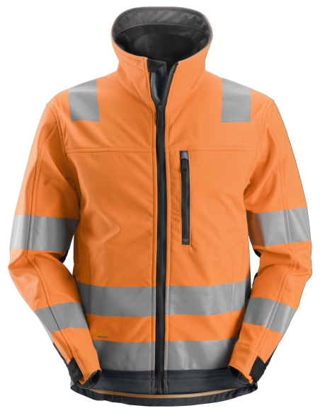 1230 - ALLROUNDWORK, VESTE SOFTSHELL HAUTE VISIBILITÉ, CLASSE 3 SNICKERS WORKWEAR