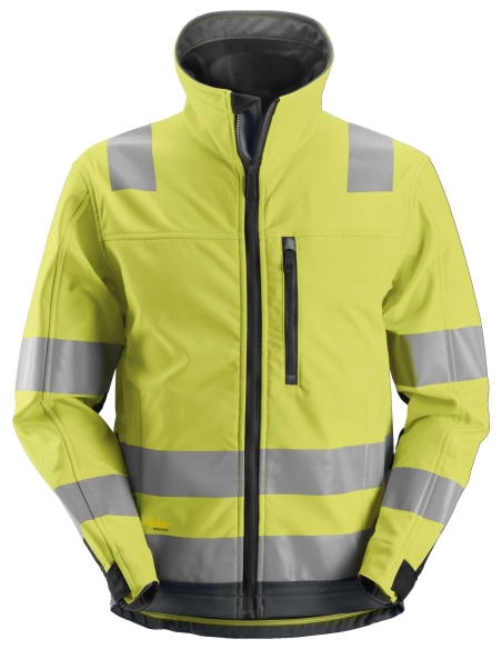 1230 - ALLROUNDWORK, VESTE SOFTSHELL HAUTE VISIBILITÉ, CLASSE 3 SNICKERS WORKWEAR