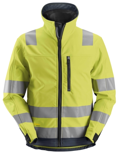 1230 - ALLROUNDWORK, VESTE SOFTSHELL HAUTE VISIBILITÉ, CLASSE 3 SNICKERS WORKWEAR