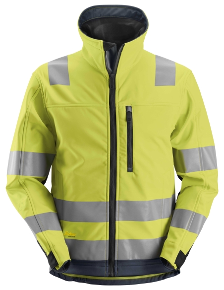 1230 - ALLROUNDWORK, VESTE SOFTSHELL HAUTE VISIBILITÉ, CLASSE 3 SNICKERS WORKWEAR