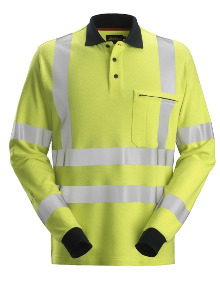 2661 - PROTECWORK- MULTINORMES, POLO DE SOUDEUR À MANCHES LONGUES, HAUTE VISIBILITÉ, CLASSE 3 SNICKERS WORKWEAR
