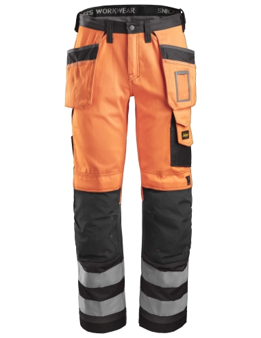 3233 - PANTALON HAUTE VISIBILITÉ AVEC POCHES HOLSTER, CLASSE 2 SNICKERS WORKWEAR