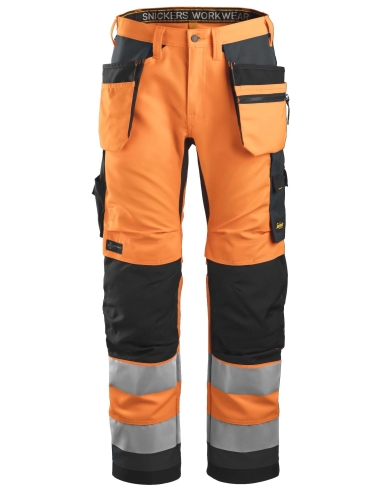 6230 - ALLROUNDWORK, PANTALON+ HAUTE VISIBILITÉ AVEC POCHES HOLSTER, CLASSE 2 SNICKERS WORKWEAR