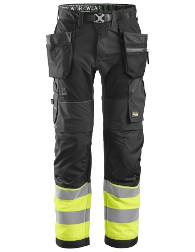 6931 - FLEXIWORK, PANTALON + AVEC POCHES HOLSTER, HAUTE VISIBILITÉ, CLASSE 1 SNICKERS WORKWEAR